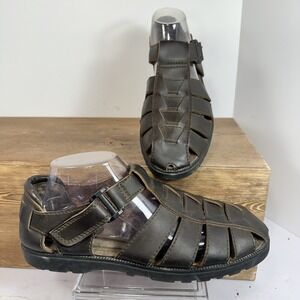 VTG Fisherman Sandals Womens 9 Brown Strappy Boho 90s Y2K Retro Jesus Sandals